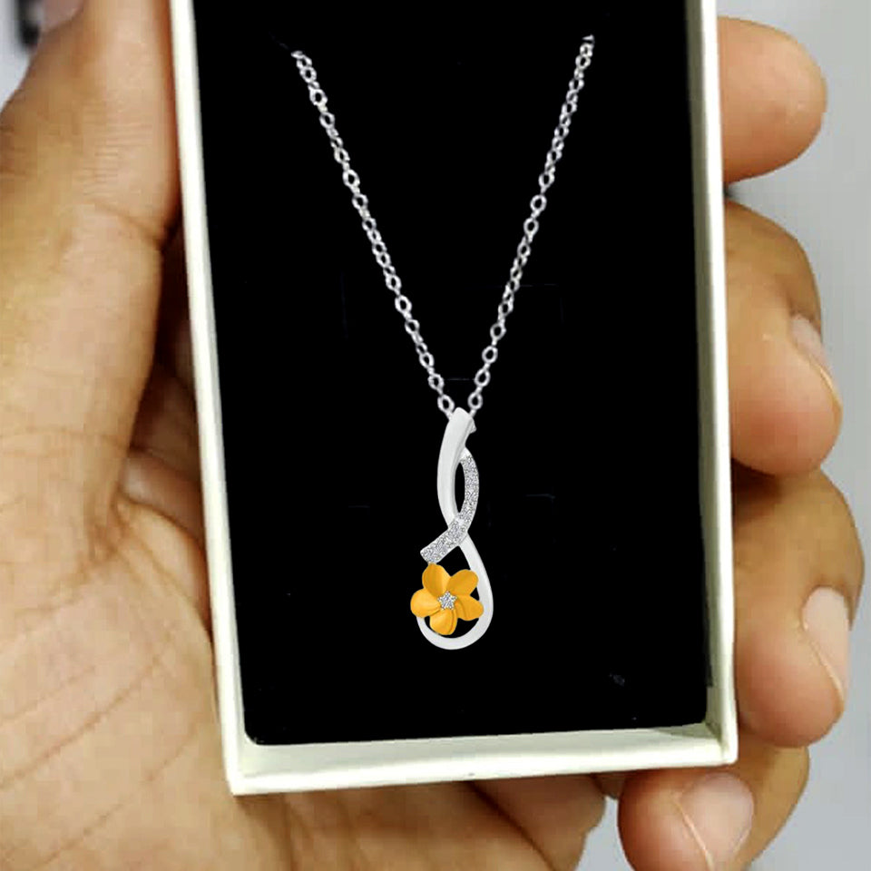 Infinity Flower Pendant Necklace