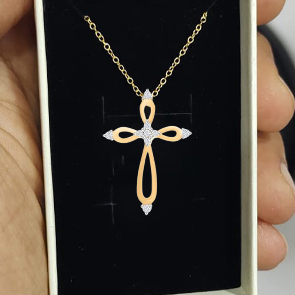 Loop Cross Pendant Necklace