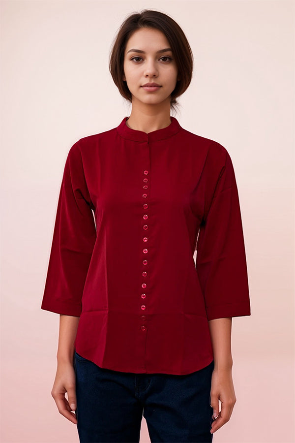 Yaathi Mandarin Collar Top