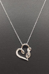 Swirl Infinity Heart Pendant Necklace