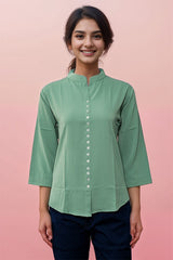 Yaathi Mandarin Collar Top