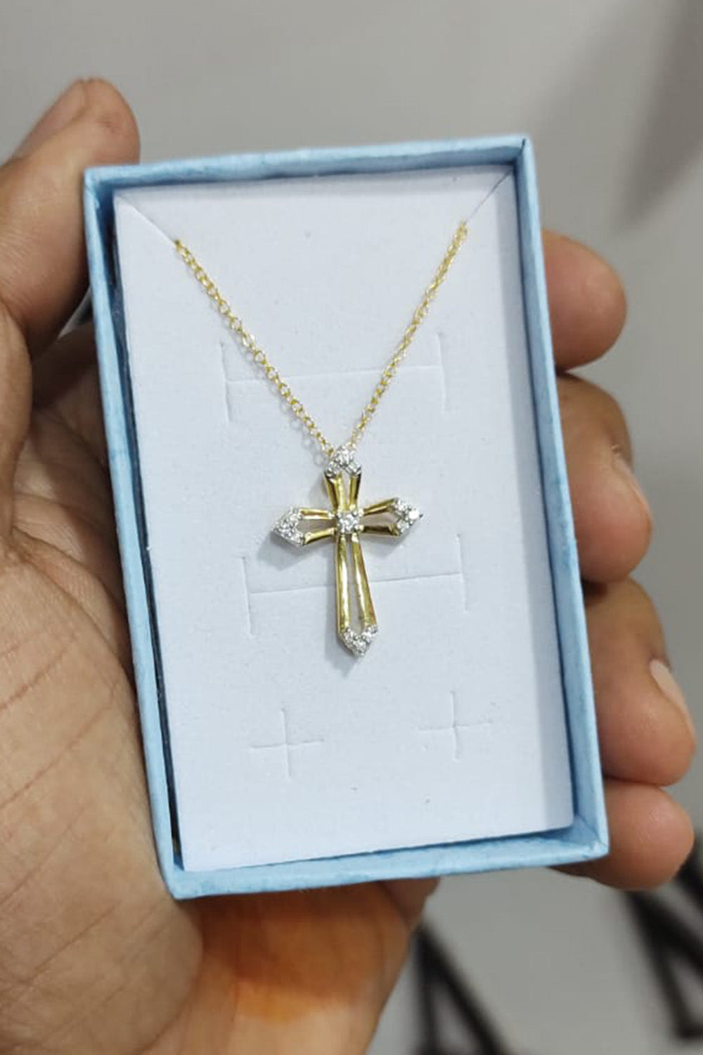 Open Cross Pendant Necklace