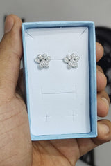 Cubic Zirconia Paw Print Stud