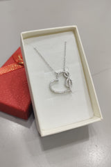 Love Heart Infinity Pendant Necklace