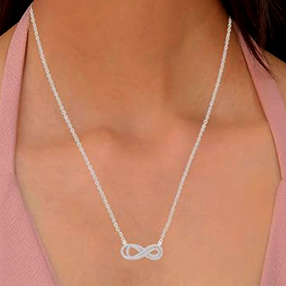 Layered Infinity Pendant Necklace