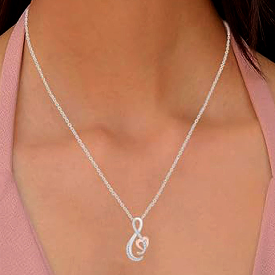 Infinity Heart Pendant Necklace