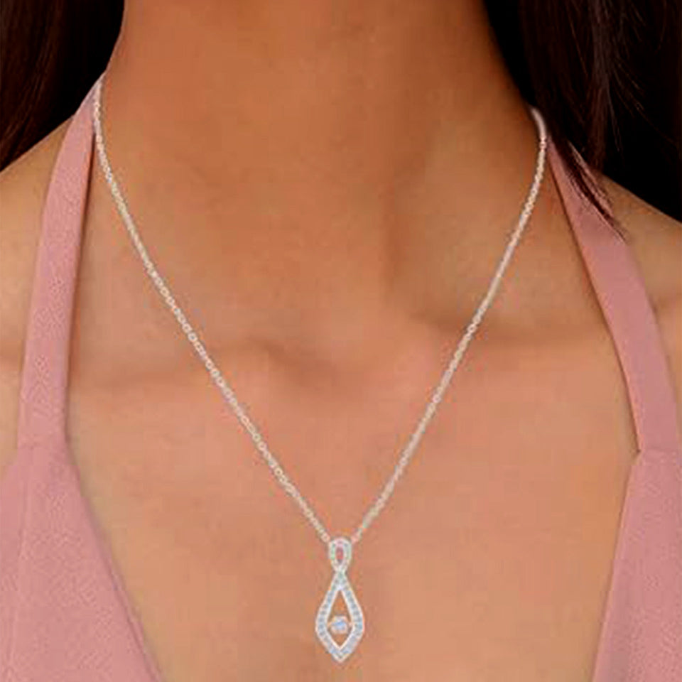 Infinity Teardrop Pendant Necklace