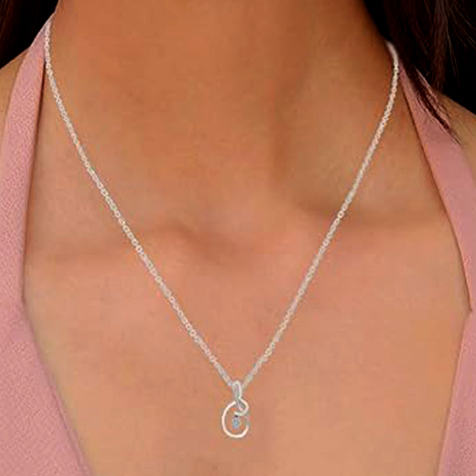 Accent Solitaire Pendant Necklace