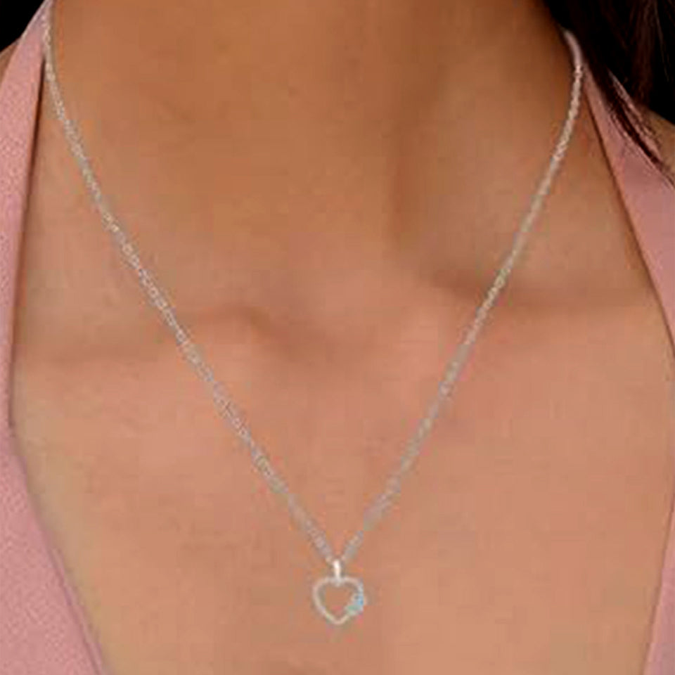 Knotted Heart Pendant Necklace.