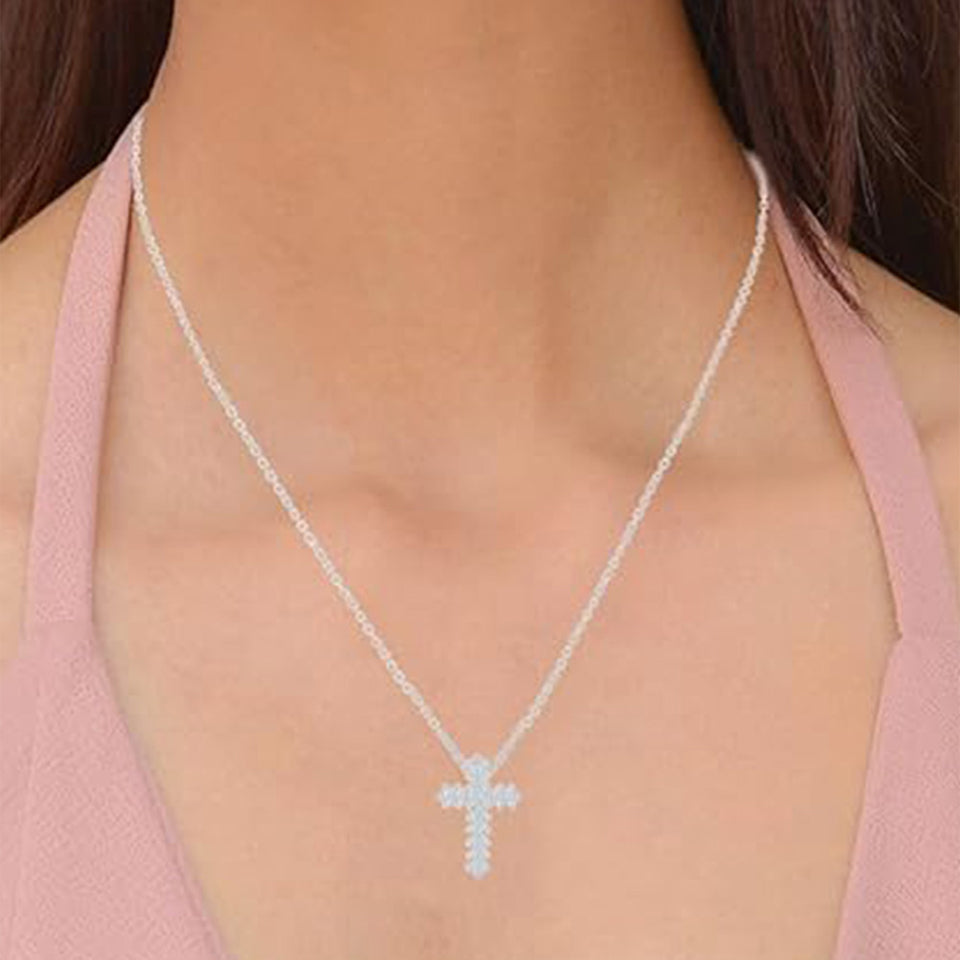 Chevron Cross Pendant Necklace