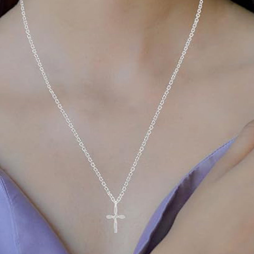 Bypass Cross Pendant Necklace