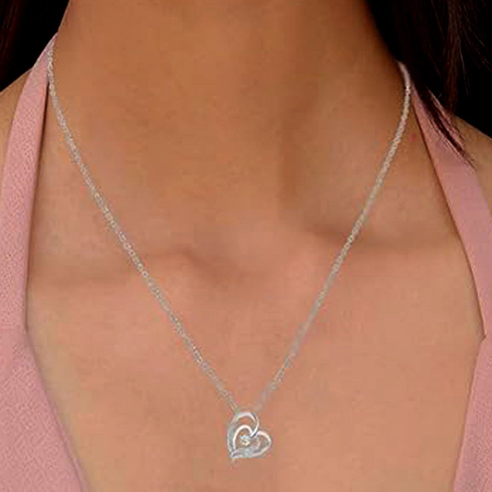 Heart in Heart Pendant Necklace