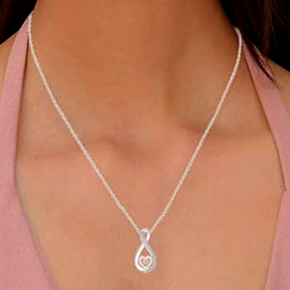 Heart Infinity Pendant Necklace