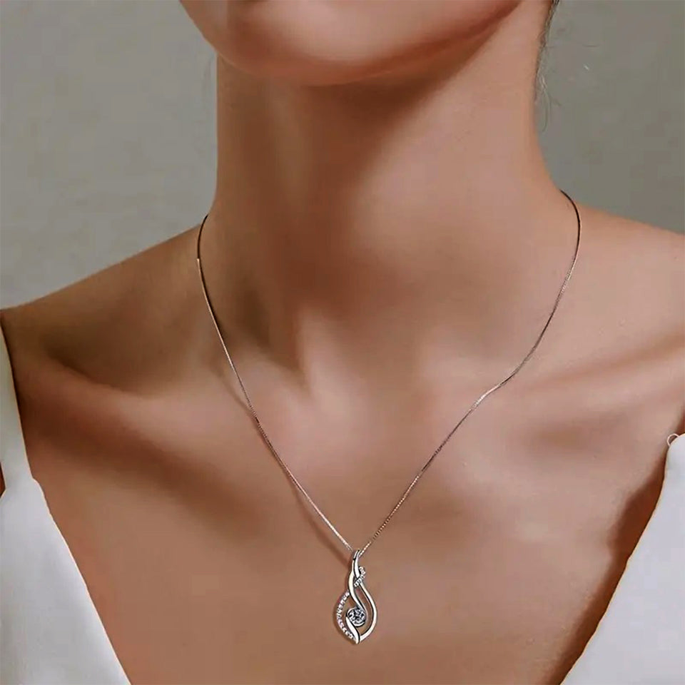 Moissanite Diamond Infinity Pendant Necklace