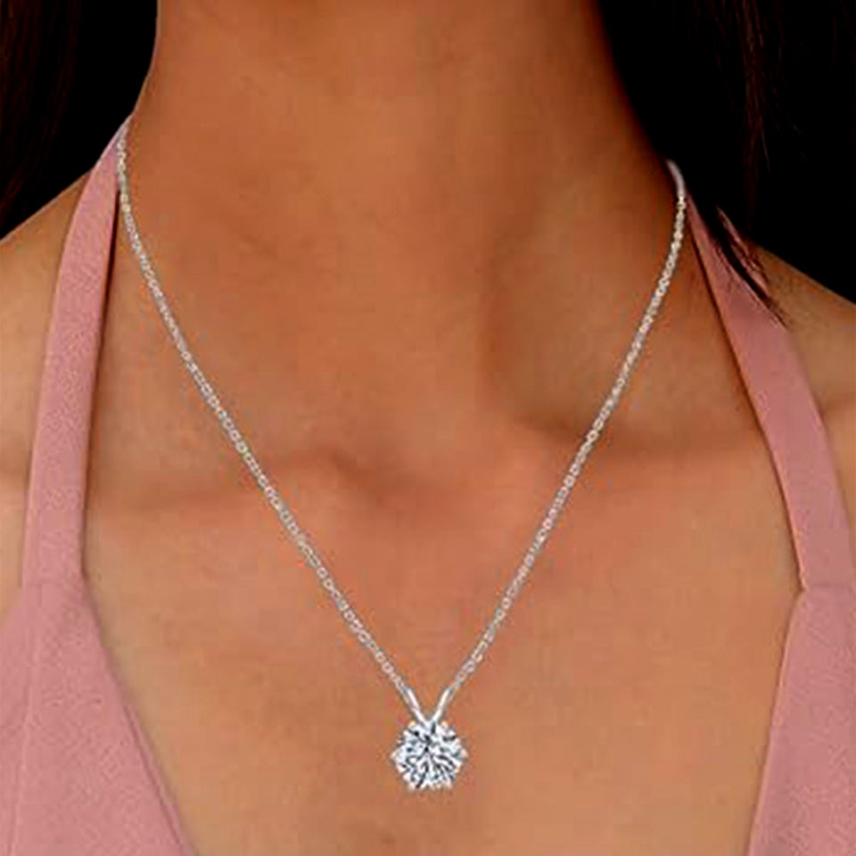 Solitaire Pendant Necklace