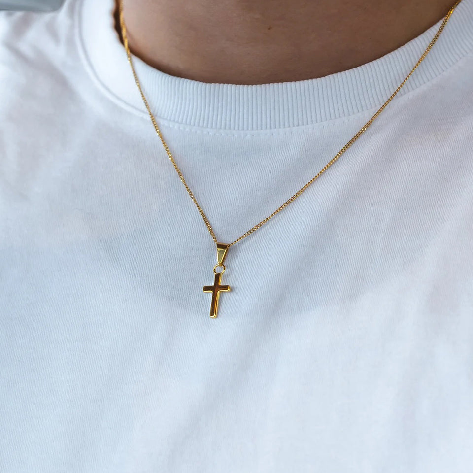 Silver Cross Pendant Necklace