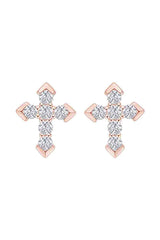 Moissanite Diamond Cross Stud