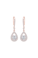 Teardrop Moissanite Drop Earrings