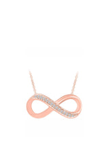 Pave set Infinity Pendant Necklace