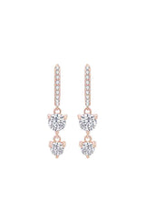 Moissanite Drop Hinged Earrings