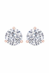 Martini Round Moissanite Solitaire Stud