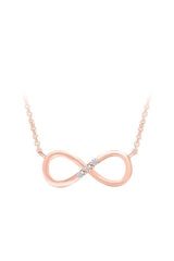 Three Stone Infinity Pendant Necklace