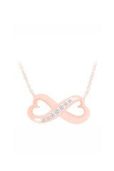 Sideways Heart Shape Infinity Pendant Necklace