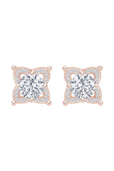 Moissanite Diamond Flower Stud