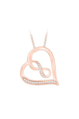 Infinity Love Heart Pendant Necklace