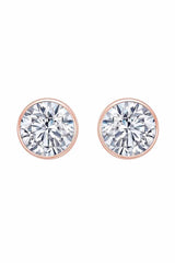 Classic Solitaire Diamond Bezel Set Stud