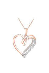 Round Looping Heart Pendant Necklace