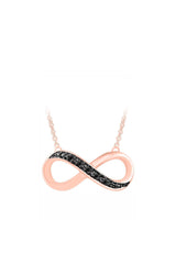 Black Infinity Pendant Necklace