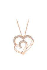 Moissanite Double Heart Pendant Necklace