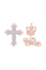 Moissanite Diamond Cross Stud