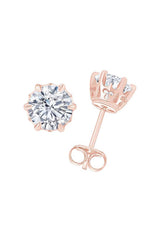 Brilliant Moissanite Diamond Solitaire Stud