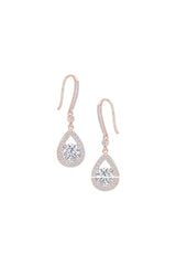 Teardrop Moissanite Drop Earrings