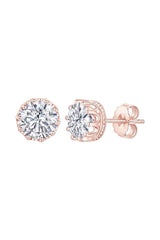 Crown Moissanite Friciton Back Stud