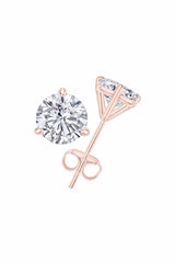 Martini Round Moissanite Solitaire Stud