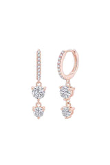 Moissanite Drop Hinged Earrings