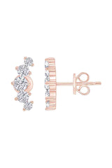 Ear Crawler Moissanite Stud