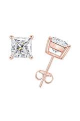 Round Cut Moissanite Solitaire Stud