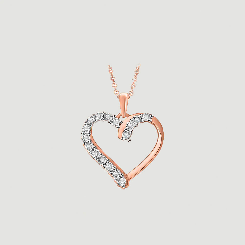 Moissanite Heart Pendant Necklace