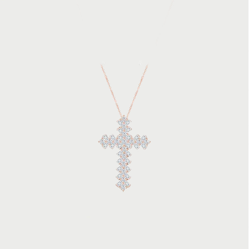 Chevron Cross Pendant Necklace