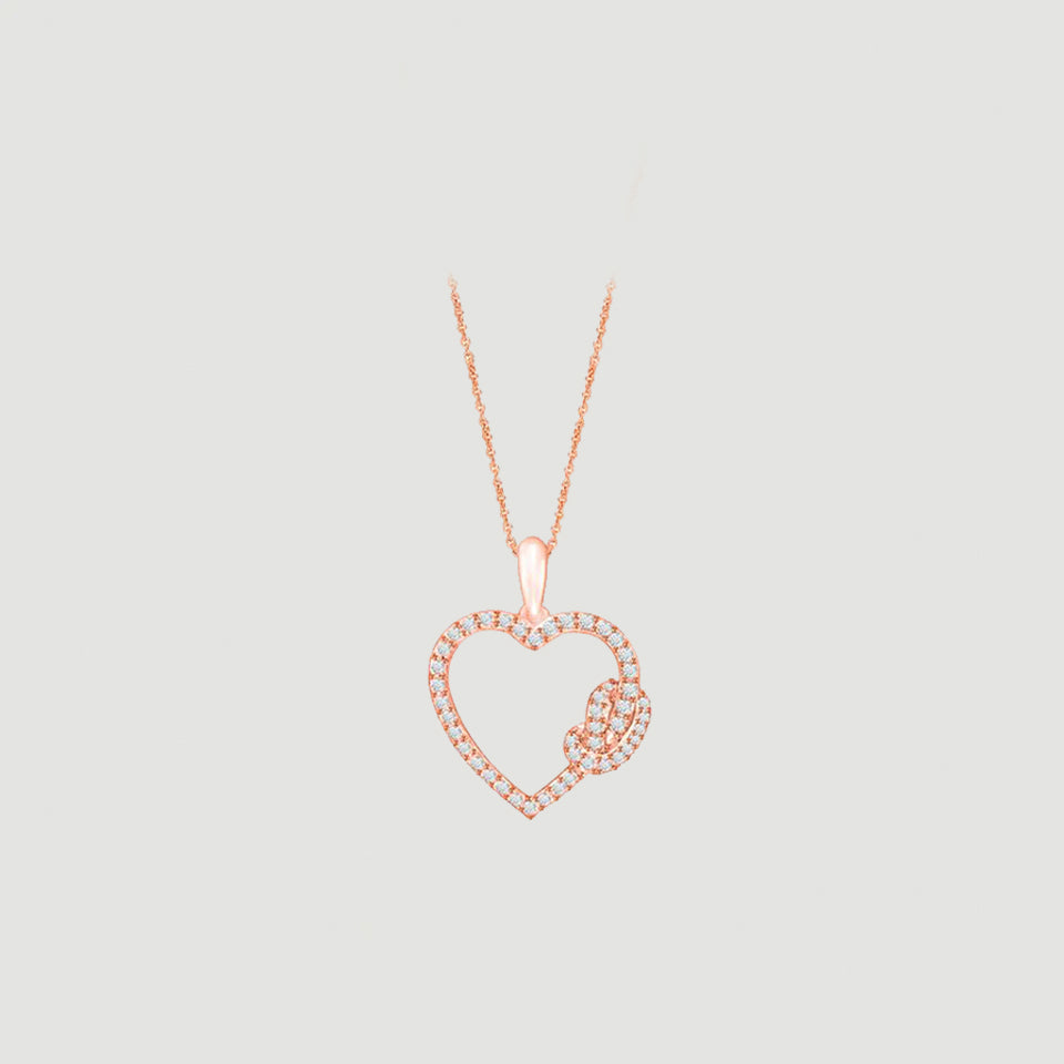 Knotted Heart Pendant Necklace.