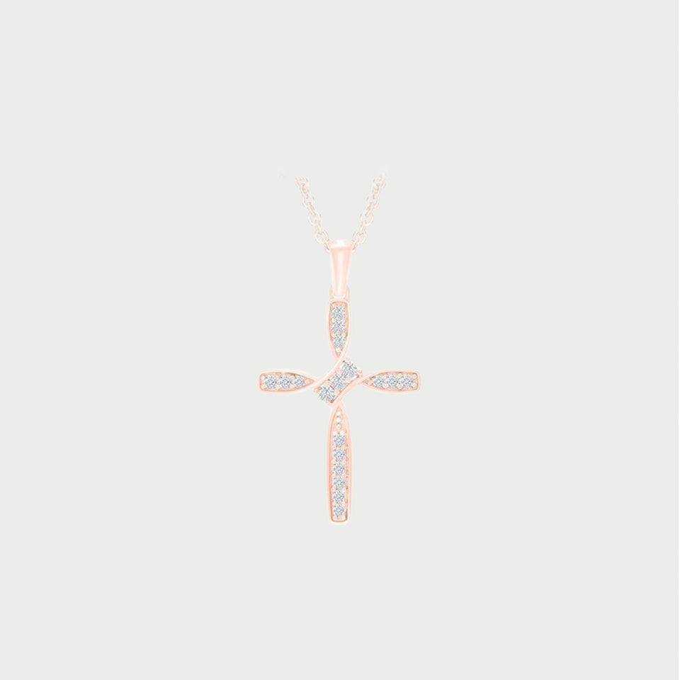 Bypass Cross Pendant Necklace