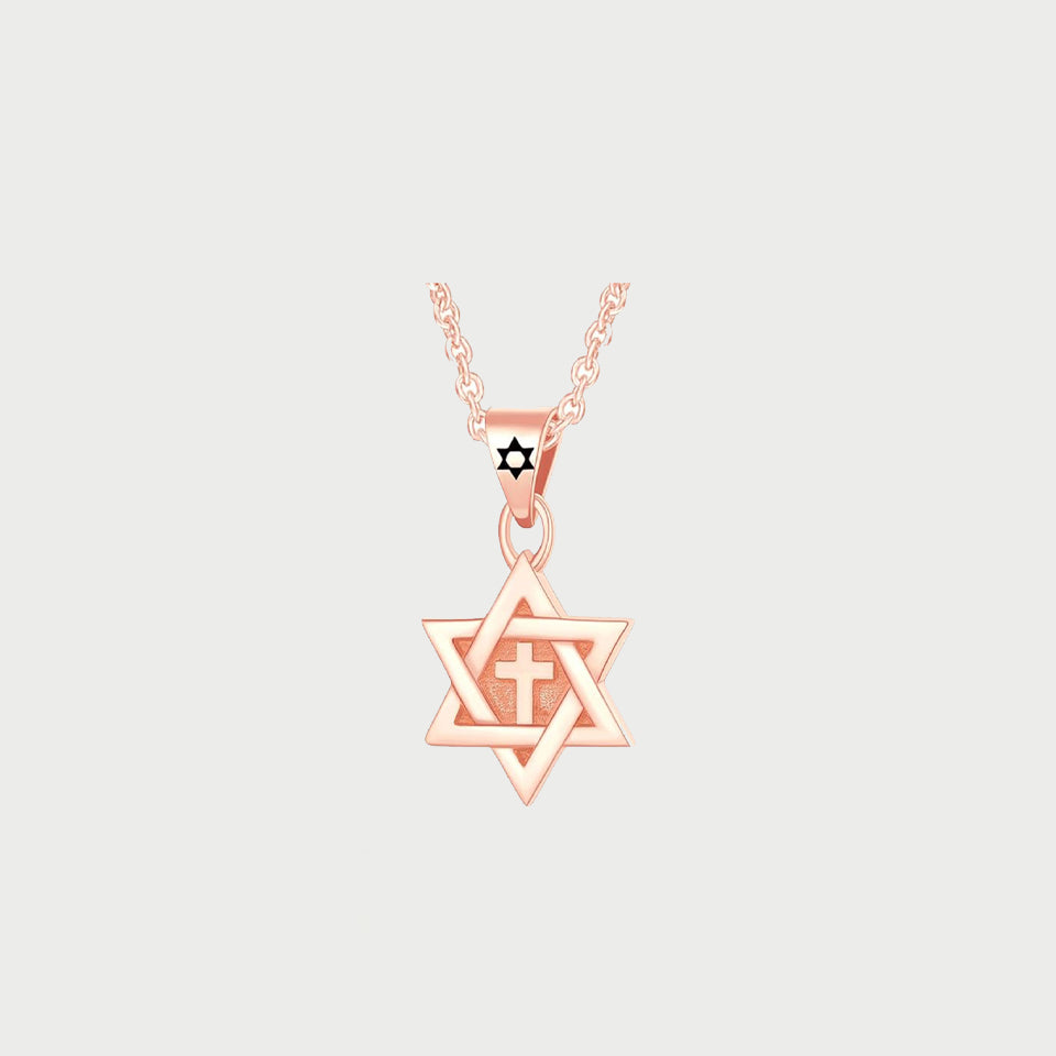 Star of David Cross Pendant Necklace