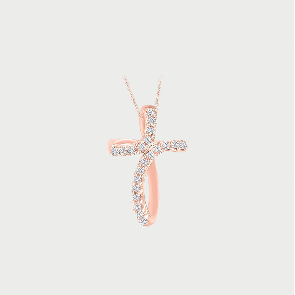 Open Loop Cross Pendant Necklace