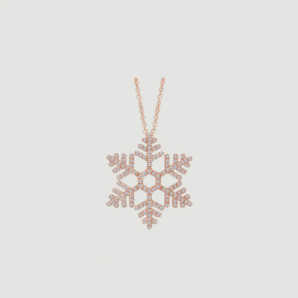 Winter Snowflake Pendant Necklace