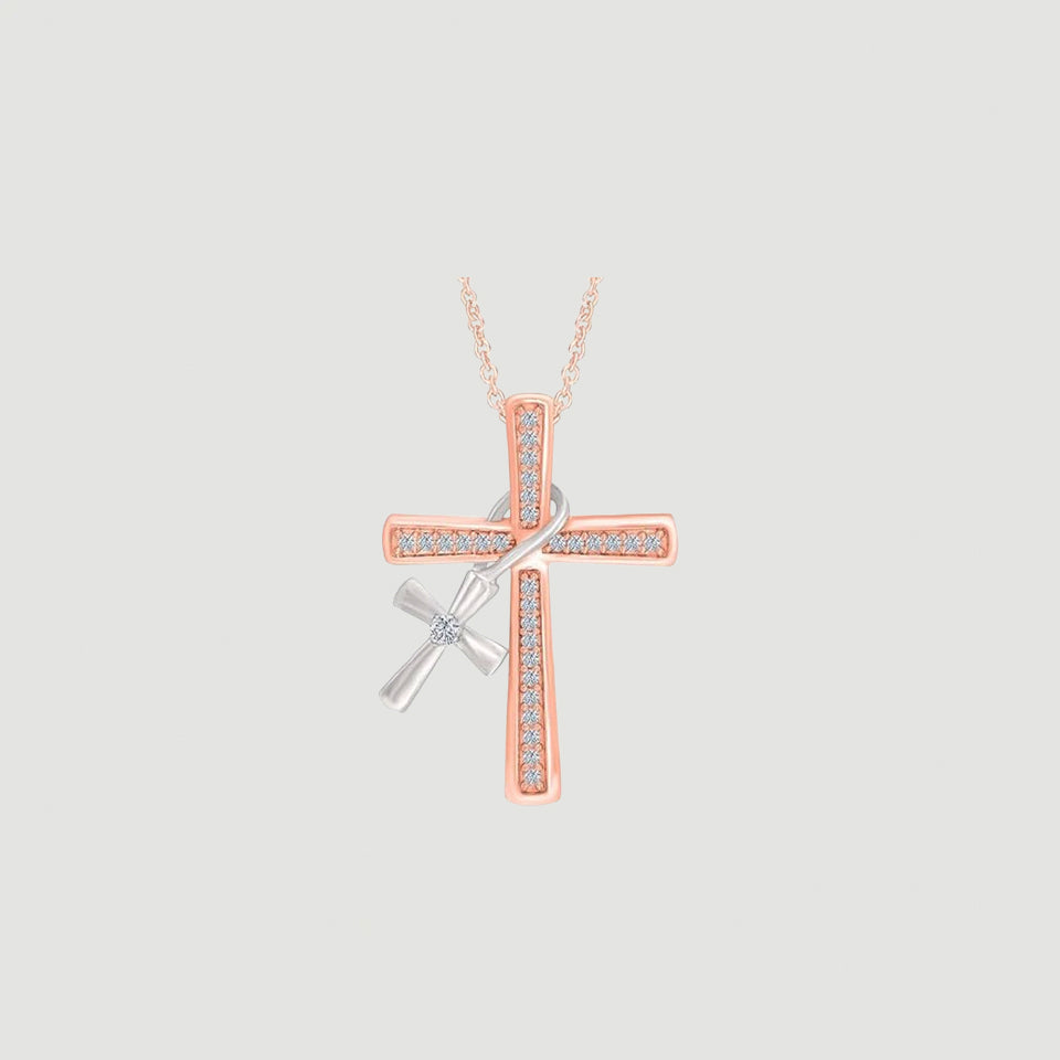 Dangling Cross Pendant Necklace