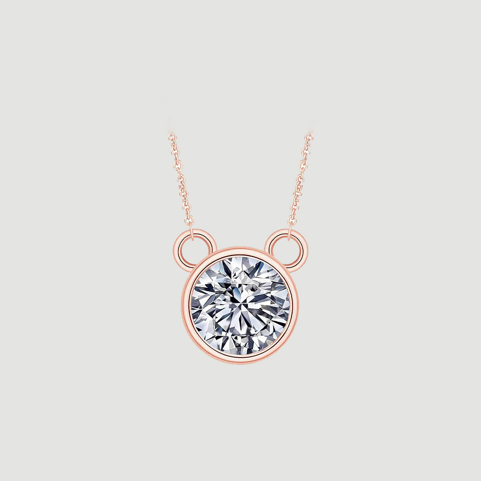 Round Bezel Pendant Necklace